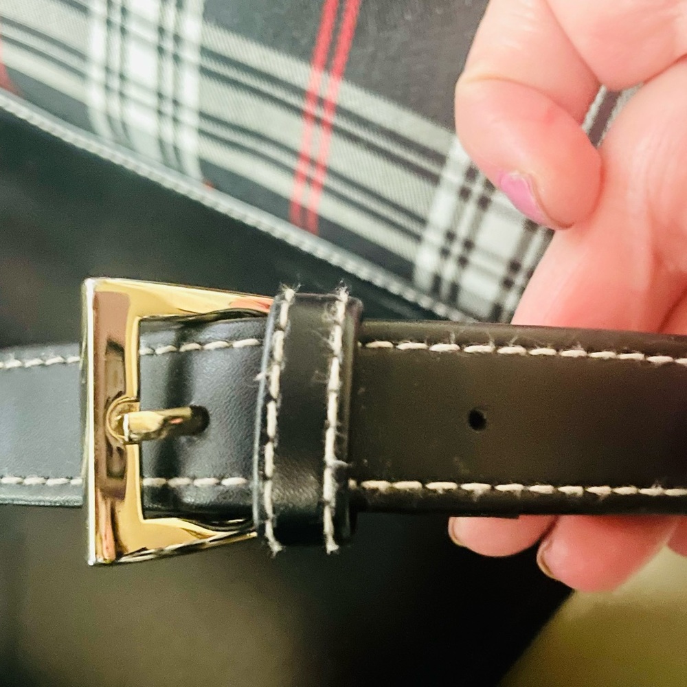 Liz Claiborne Black, Red and White Plaid Purse - Picture 8 of 16